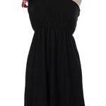 Judith March Vintage Y2K Black and Red One Shoulder Sequin Bow Dress Size Medium Photo 0
