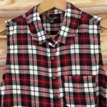 Wild Fable plaid flannel sleeveless button front cropped top XL Photo 5