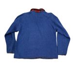 Timberlea Christmas Cardigan Sweater Reindeer Santa Plaid Collar Medium Blue Photo 4