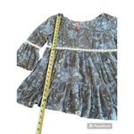 Vintage Baby Doll 90s Blouse Round Neck Y2K Empire Waist Size Floral Print Photo 2