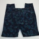 Pilcro and the Letterpress  Script Velvet Ankle Jeans Navy Blue Floral Size 27 Photo 1