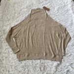 Michael Stars Madison Brushed Jersey Dolman Mock Neck in HEATHER OATMEAL size M Photo 1