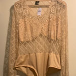 NUDE Lace Long Sleeve Bodysuit Photo 0