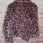 Candie's  | Mauve Faux Fur Leopard Print Jacket Photo 2