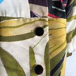 ZARA  tropical floral S colorful cropped silky top going out long sleeve work Photo 5