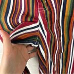 Vintage Christina 100% Cotton Multi Color Striped High Rise Denim Jeans Size 6 Photo 5