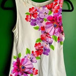 Lands' End  Tankini Swim‎ Top Suit Size 6 EUC Floral White Photo 0