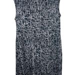 George Black Gray Geometric Sleeveless Cowl Neck Empire Waist Pullover Dress XL Photo 2