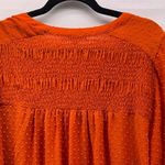 Rose + Olive Rose Olive Womens Tunic Blouse Size 1X Swissdot Burnt Orange Fall Pumpkin Autumn Photo 4