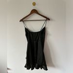 Pretty Little Thing  black strappy mini dress ruffle size 8 NWT Photo 3