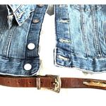 Brighton Vintage cowboy belt . Croc embossed Leather & silver M. Photo 1