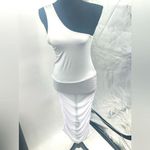 White coverup dress mesh size small‎ light stain on the shoulder Photo 1