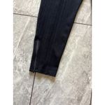 Betabrand  Black Ribbed Zip Ankle Dress Pants Women's Size L Photo 2