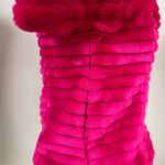 Hot Pink Faux Fur Coat M Size M Photo 9