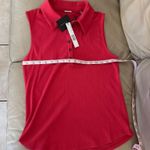 Elie Tahari Red Sleeveless Polo Top. Size L. MSRP $75 Photo 5