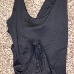 Blue Blush Black Open Back Criss Cross Bodysuit Photo 4