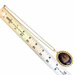 Limoges France Cobalt Blue Porcelain Courting Couple Pendant Necklace Photo 7