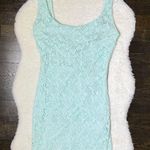 ZARA Light Blue Lace Bodycon Dress Photo 2