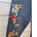 ZARA  Trafaluc Women’s Straight Leg Jeans Flower Patches Size US 6 Photo 2