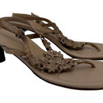 Coach "Darla" Suede Biscotto Size 9.5 B (Floral - like a cluster of peonies) Photo 0