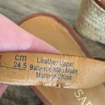 Franco Sarto  Crispin Wedge Brown Leather Sandals Shoes Women’s Size 7.5 Photo 2