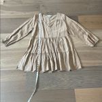 ZARA  Brown Tiered Long Sleeve Babydoll Mini Dress Size Medium Photo 6