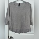 Bobi Los Angeles From Revolve Ladies Size Medium Gray 3/4 Sleeve Scoop Neck Hem Photo 0