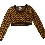 Urban Outfitters UO Ragged scoop neck long sleeve crop Sweater honey Size XL Photo 0