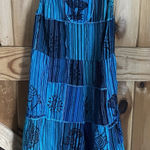 NWT Ananta Romper Woman's L/XL Patchwork Teal Blue Black Pockets Boho Hippie Size undefined Photo 0