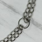 Coin Charm Silver Tone Metal Chain Link Belt Small (S) Classical Y2K Edgy ā” Photo 6