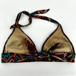 Victoria's Secret  Halter Bikini Top Floral Lined Triangle Beach Multicolor M Photo 4