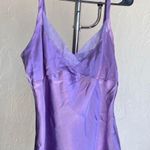 Purple satin cami top with a cute v neck Size M Photo 0