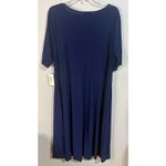 MSK Blue Plus Size Short Sleeve 3 Ring Midi Dress Size 2X NWT Photo 4