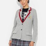 Target Women's  Exclusive Beetlejuice Astrid Graphic Blazer - Heather Gray XS Photo 0