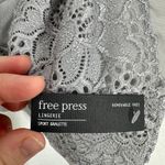 Free Press Gray Lace Sport Bralette Lingerie Removable Pads Medium Photo 4