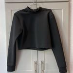 Good American Womens Tops Scuba Crop Top Longlseeve Mock Neck Streetwear Luxe Photo 0