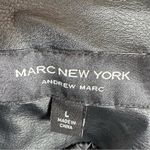 Marc New York by Andrew Marc black leather trench coat jacket size large NWT Photo 6