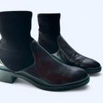 ZARA  Basic Collection Contrast Velvet Ankle Boots in Black Size EU 40 Photo 0