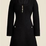 J.Crew  Sophia Scoopneck Dress Tweed Classic Preppy Cocktail Wool Black US 12 NWT Photo 0