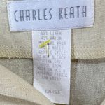 Vintage Charles Keath Tunic Top Womens L Yellow Linen Blend Pineapple Tropical Size L Photo 9
