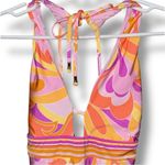 Sunshine 79 women’s size 2 multi Plunge Mio One Piece Swimsuit removable pads Pink Photo 3