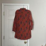 Natural Life  Oversized Button-Down Shirt Dress Tunic Floral Boho Medium Cotton Photo 4