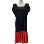 Vintage Womens Dress Large Cocktail 50s Pinup Classic Retro Formal Rockabilly Black Size M Photo 10