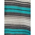 S4 90s VTG‎ Cattivo Stripe Ramie Cotton V Neck Sweater Size S/M Blue Photo 3