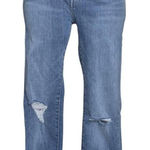 Madewell  9" Mid-Rise Skinny Blue Jeans Distressed Knees Raw Hem Size 26 Photo 0