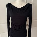 Free People NWOT Ruched Draped Cowlneck Ribbed Knit Top Photo 1