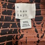 A New Day Black and Brown Abstract Long Sleeve Dress Photo 10