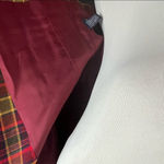 Burberry Red Tartan Plaid Crop Zip Wool Jacket 6 Photo 4
