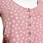 American Eagle  Floral‎ Snap Front Baby Tee size S Photo 4