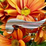 Vintage striped barrette stamped France Photo 0